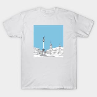 Royal Castle and Sigismund's Column in Warsaw T-Shirt